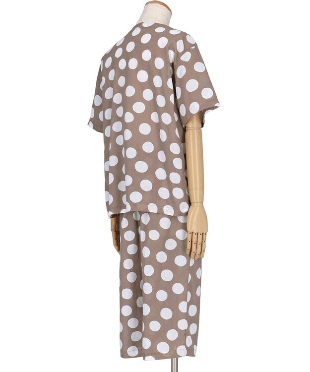 ワコール／睡眠科学 パジャマ 【SOU・SOU（R）】 綿100%(本体) 高島ちぢみ（R） 5分袖 半袖 7分丈 メンズ YGT124 睡眠科学／ワコール ブラウン