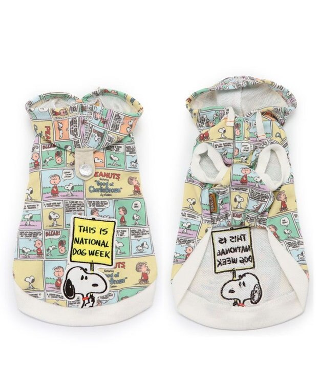 PET PARADISE 犬の服 犬 服 秋冬 スヌーピー パーカー 【小型犬】 カラーコミック マルチカラー