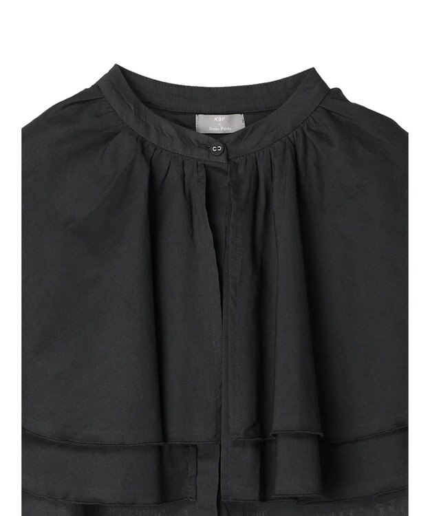 Green Parks ＫＢＦ　フリルブラウス Charcoal Gray