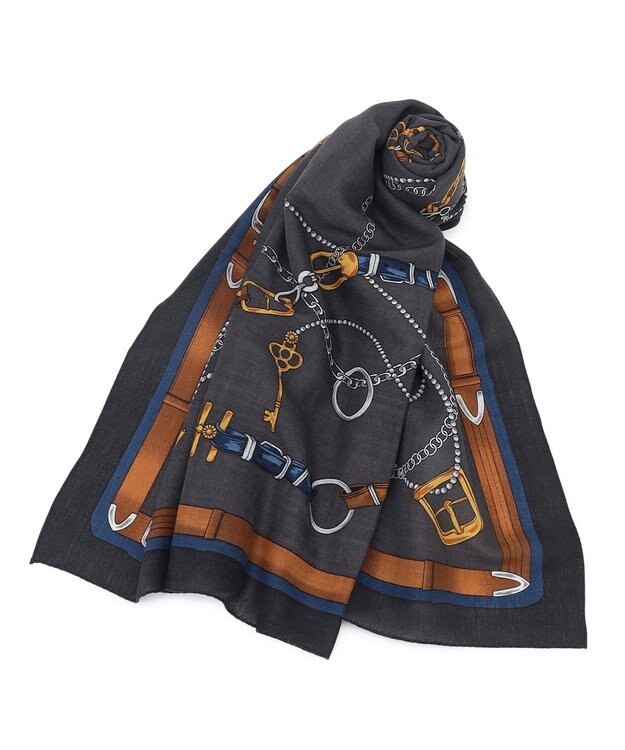 23区 【好評につき追加予約/Oggi10月号掲載】ウール カシミヤ ストール グレー系