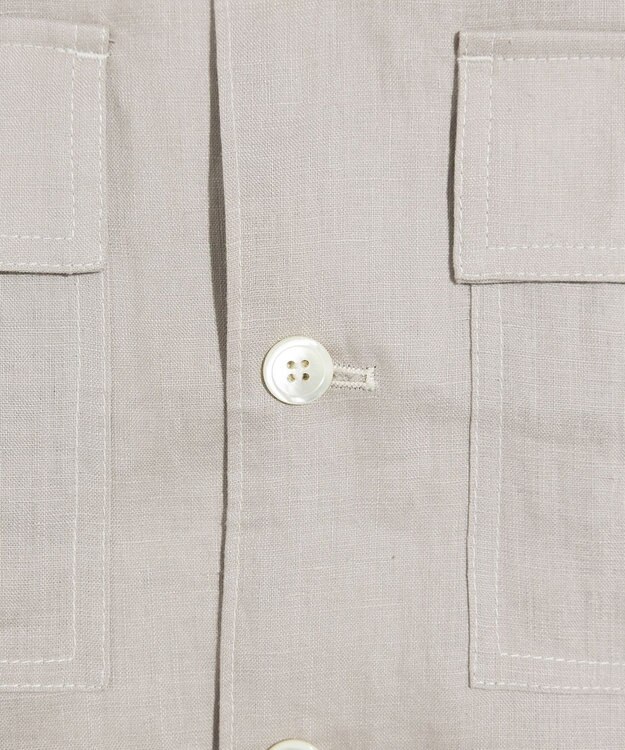 LENO LINEN WORK SHIRTS《UNISEX》リネンワークシャツ BEIGE