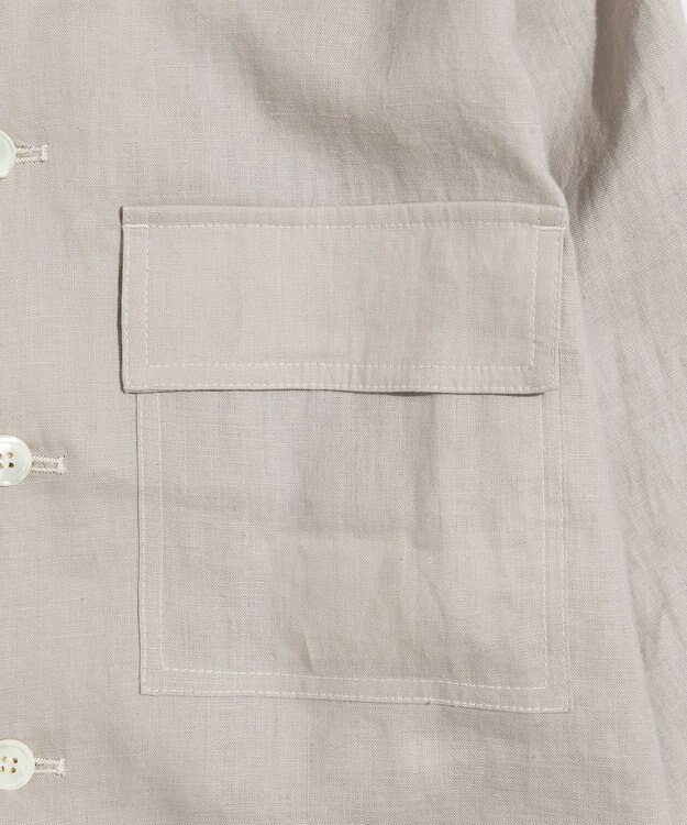 LENO LINEN WORK SHIRTS《UNISEX》リネンワークシャツ BEIGE