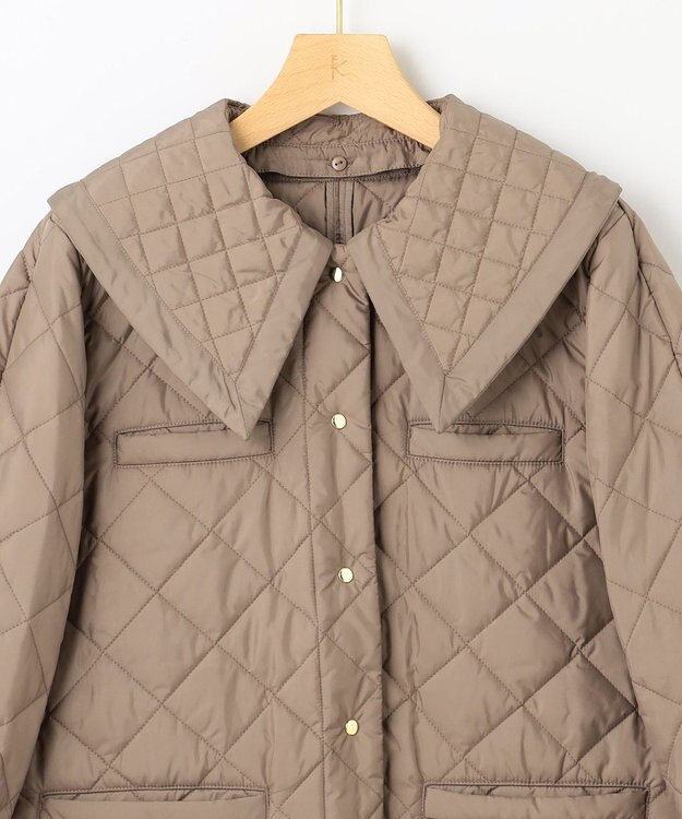 組曲 【洗える・中綿】2WAYキルト コート ベージュ系