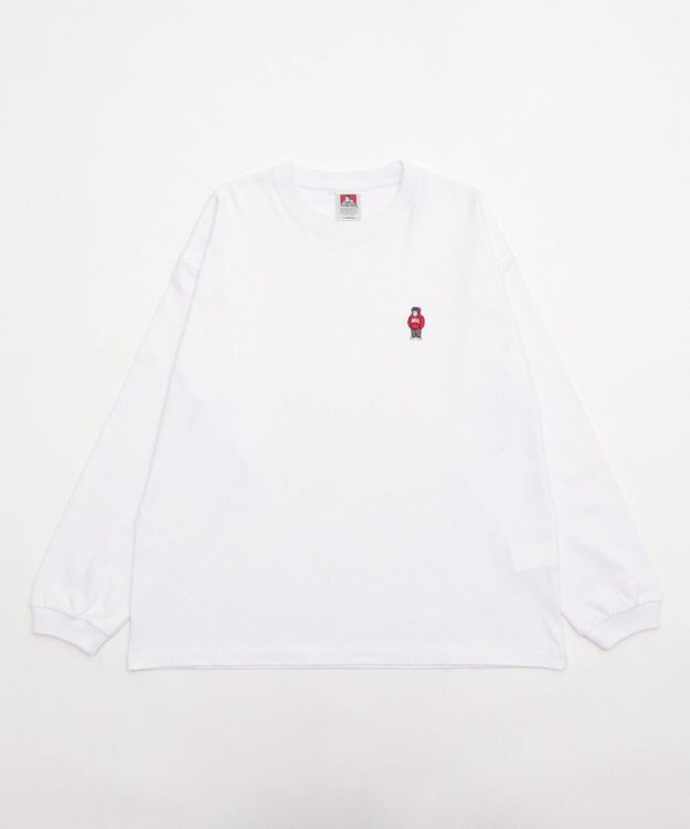 WEGO 【ユニセックス着用ITEM/MLサイズ展開】別注BENDAVISワンポイントT（LS） ホワイト