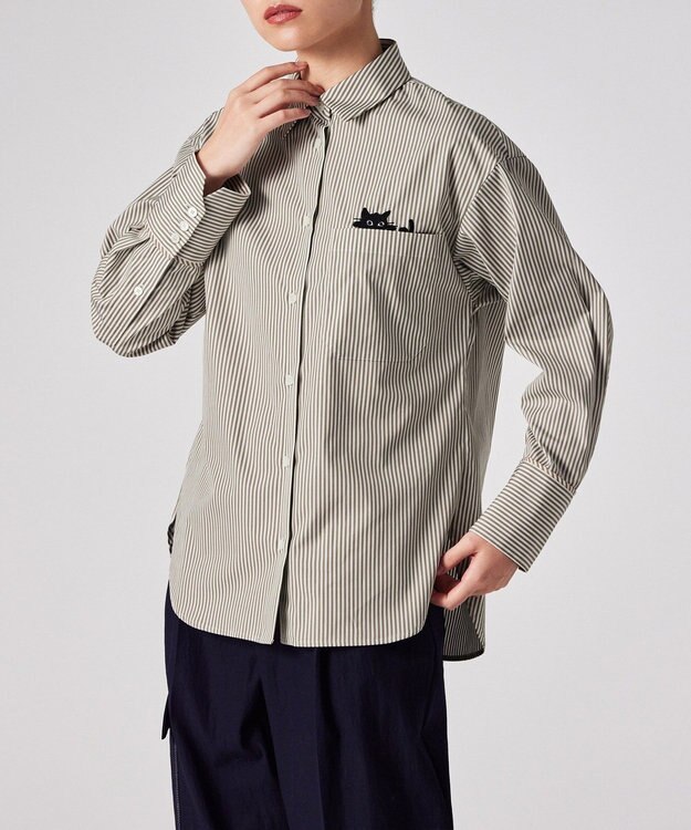 Paul Smith キャットエンブロイダリーシャツ ベージュ