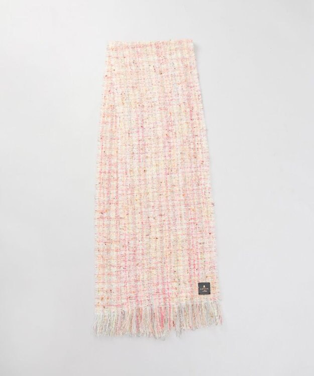 AURORA 【 LANVIN en Bleu （ランバン オン ブルー）】ツイードマフラー ペールピンク