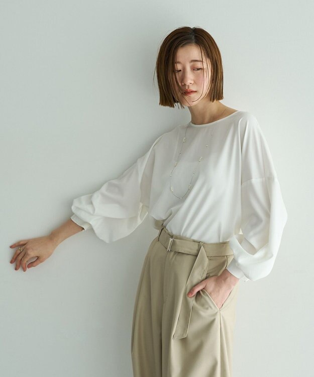 YECCA VECCA 2wayボリューム袖ブラウス Off White