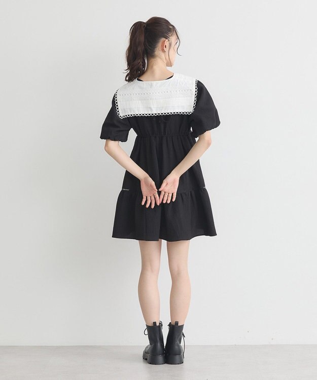 earth music&ecology セーラーカラーレース付け襟 Off White