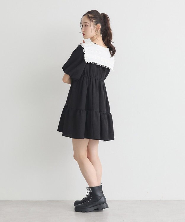 earth music&ecology セーラーカラーレース付け襟 Off White