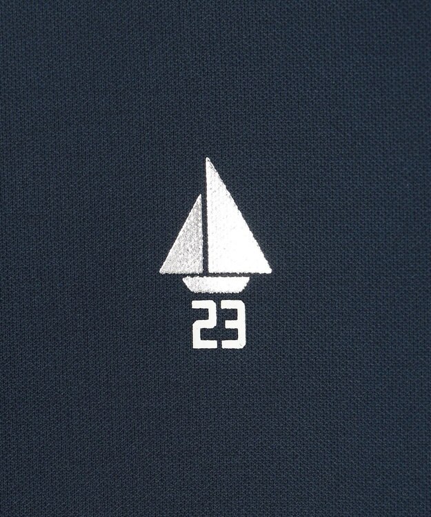 23区GOLF 【WOMEN】【吸水速乾】フレアスリーブ モックネックシャツ ネイビー系