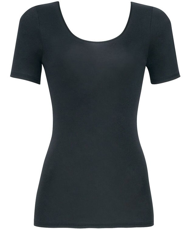 WACOAL インナー 綿100％(身生地) オーガニックコットンを使用 ムレにくい 3分袖 半袖 レディース CLC229 /ワコール ブラック