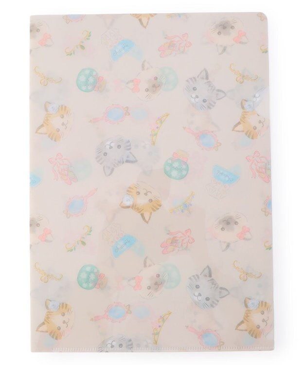 Chacott Catクリアファイル オフホワイト