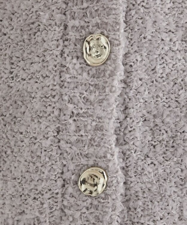 WEGO 【ANGIE VINTAGE】リボンヤーンVネックニットカーディガン ライトグレー