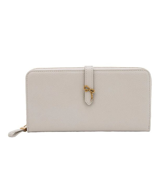 LANVIN en Bleu リュバン ラウンド長財布 ベージュ