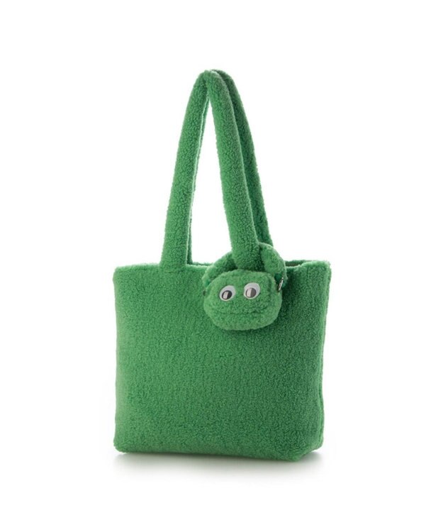 UNBILLION カシュカシュ cachecache / 目玉ポーチ付ファートート グリーン