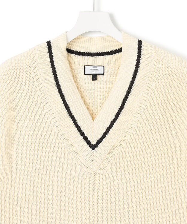 J.PRESS YORK STREET 【UNISEX】チルデンニット ベスト アイボリー系