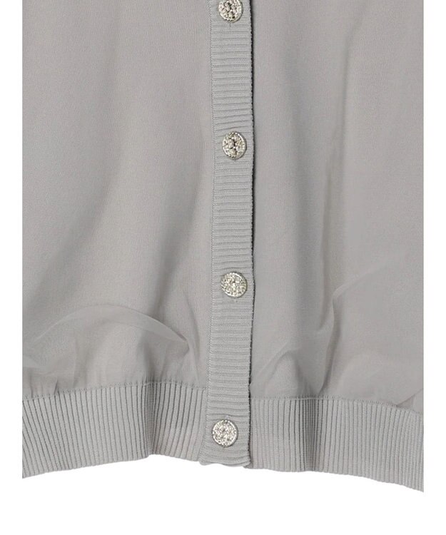 Green Parks ・ＥＬＥＮＣＡＲＥ　ＤＵＥ　２ｗａｙチュールレイヤーカーデ Gray