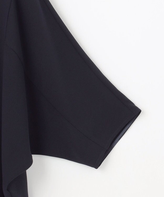 23区 【吸水速乾/UVカット/接触冷感】ストレッチジョーゼット ドルマン カットソー ネイビー系