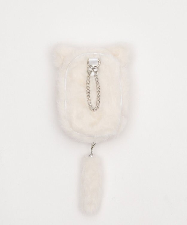 WEGO 【痛バ＆推し活ITEM】なりきりネコぬいポーチ ホワイト