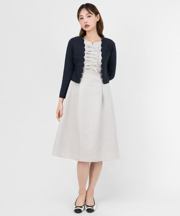 TOCCA 【洗える】SCALLOP ボレロ ネイビー