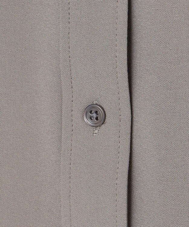 自由区 【洗える】ハイツイストシャツ ブラウス グレー