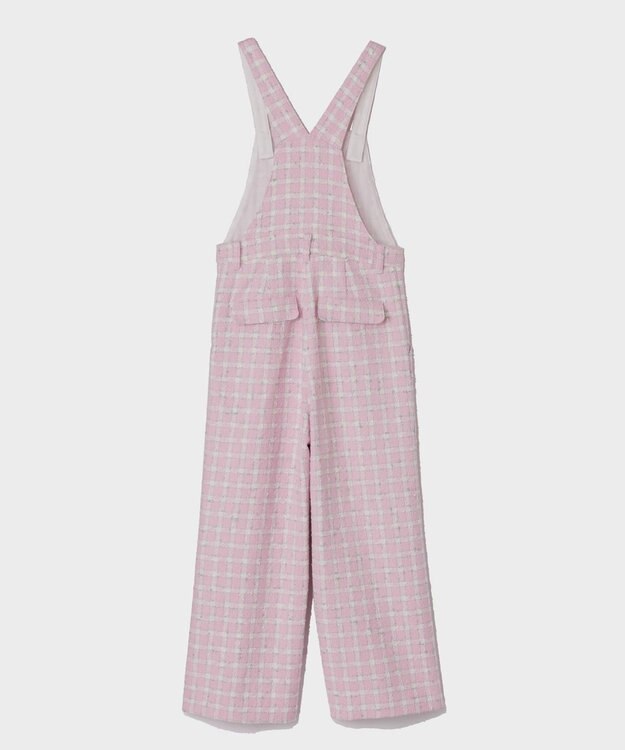 GRACE CONTINENTAL チェックツイードサロペット ピンク