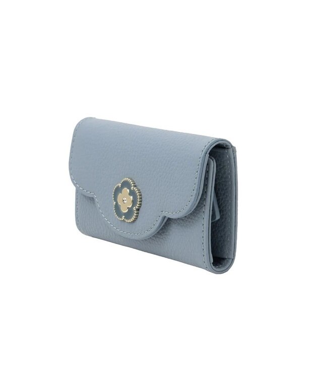 CLATHAS ペルル 三つ折りキーケース ブルー