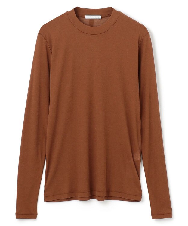 BEIGE， 【洗える】SORE / シアーコットンクルーネックカットソー Brown