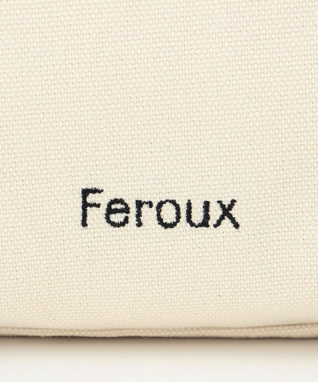 Feroux バイカラーパールフリル トート アイボリー系