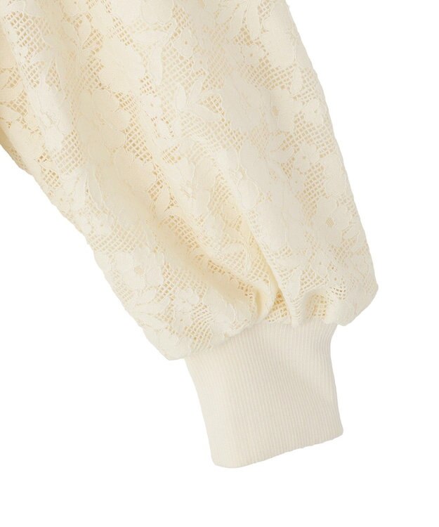 earth music&ecology 【WEB・一部店舗限定】レースリバーシブルブルゾン Ivory