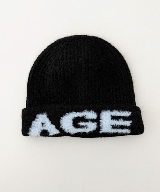 WEGO AGEデザインビーニー ブラック