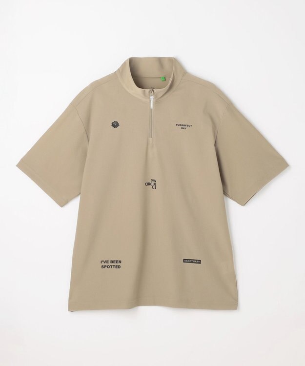 PW CIRCULUS 【MEN】AIR TOOL ハーフジップモック ゴルフ ベージュ系