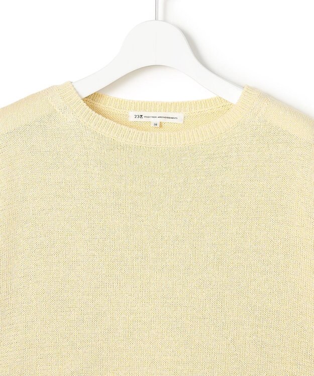23区 L 【先行予約】コットンギマムリネ チュニック ニット イエロー系