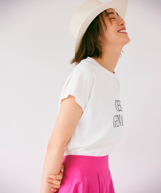 UNFILO 【UVケア/接触冷感】汗ジミ防止 撥水ロゴT オフ