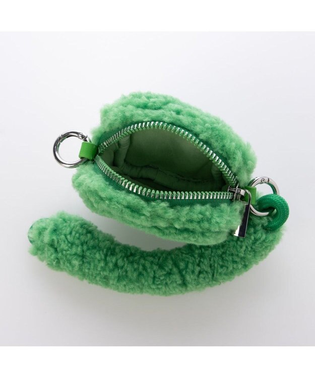 UNBILLION カシュカシュ cachecache / 目玉ポーチ付ファートート グリーン