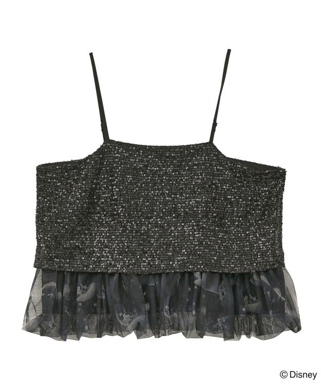 Green Parks ＦＡＮＴＡＳＩＡ／スパンコール総柄ビスチェ Black