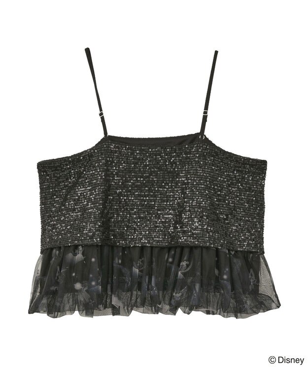 Green Parks ＦＡＮＴＡＳＩＡ／スパンコール総柄ビスチェ Black