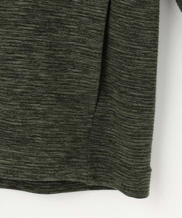 JOSEPH ABBOUD MOUNTAIN 【UNISEX】ランダムスラブリップハーフジップ カーキ系