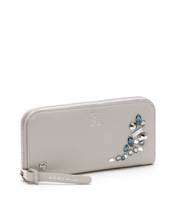 A.D.M.J. 【牛革】モーツァルト クリスタルソーイング ラウンドウォレット DA