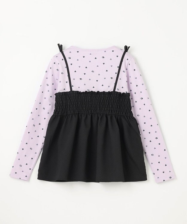 組曲 KIDS 【150-160㎝】ビスチェ＆ハートコンビ チュニック ラベンダー系