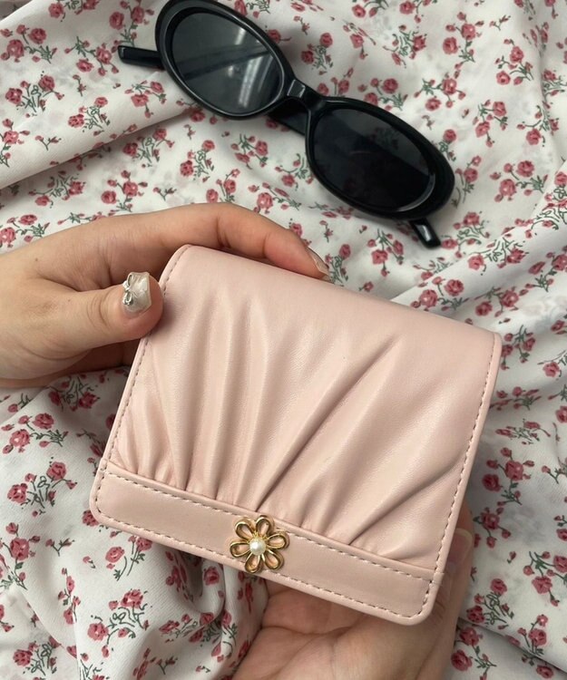 WEGO フラワーギャザーウォレット ライトピンク