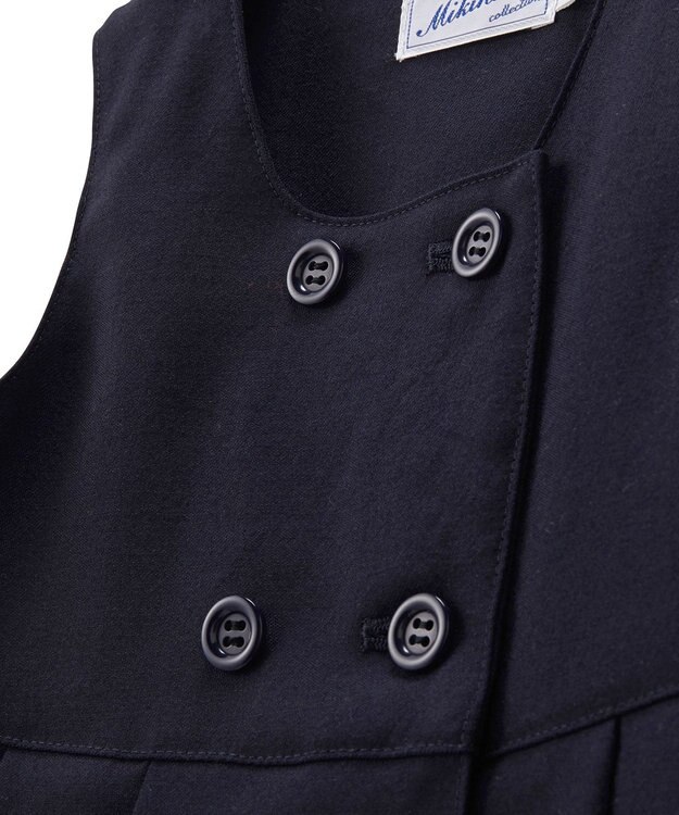 MIKI HOUSE HOT BISCUITS 【95-140cm】ウール素材のジャンパースカート 紺