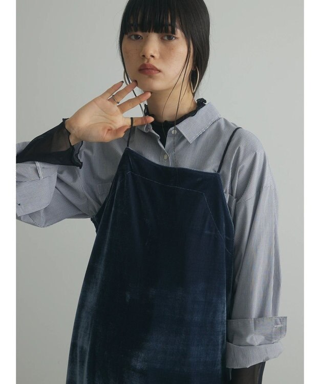 Green Parks armonia．ベロアキャミワンピース Blue