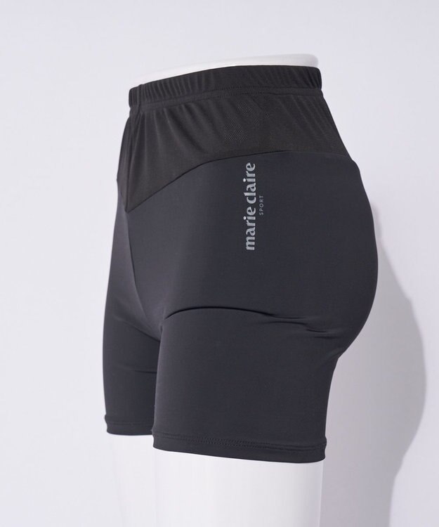 FILA GOLF／marie claire 【Marie claire sports】接触冷感ショート丈レギンス ブラック