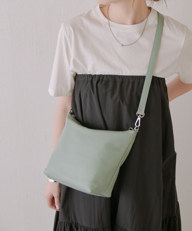 russet ソフトレザーシンプルショルダーバッグ(CE-1328-WEB) Green2