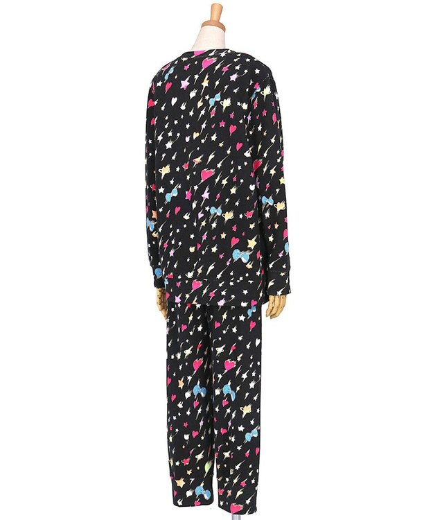 tsumori chisato SLEEP ツモリチサト パジャマ 綿100%(本体) あったか 長袖 長ズボン レディース UDW401 /ワコール ブラック