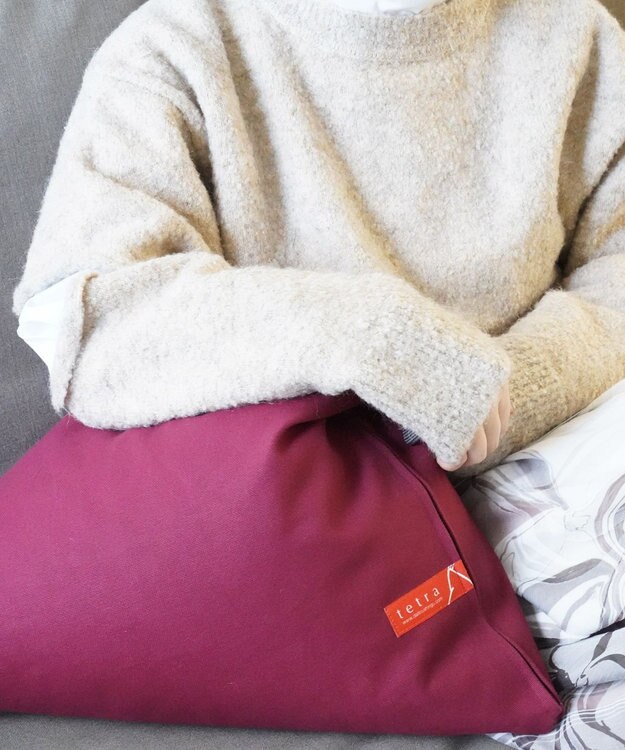 ビーズクッション tetra ソファー張り生地 シェニール ビーズクッション （ミニサイズ） グレープ