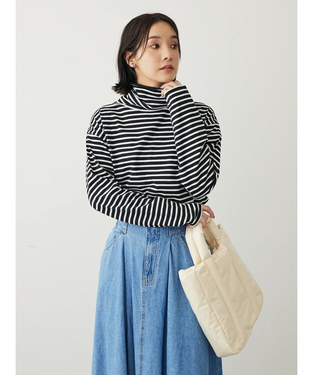 Green Parks タートルボーダーカットプルオーバー Black