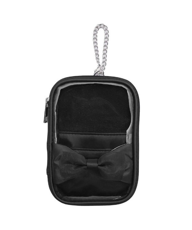 WEGO 【痛バ＆推し活グッズ】ダブルリボンサテンアクスタポーチ ブラック