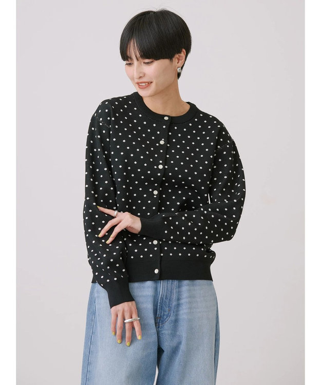 AMERICAN HOLIC エコカルットＤｏｔクルーネックカーディガン Dot
